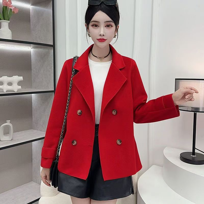 Wool Coat Peacoat - Casaco Feminino de Lã Preto Outono