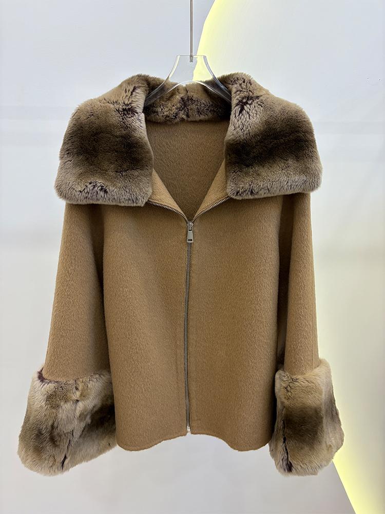 Wool Coat Peacoat - Casaco Feminino de Inverno 2026 com