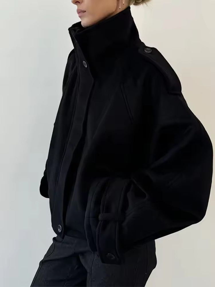 Casaco de Lã Vintage Solto com - Wool Coat Peacoat avaliação e preço