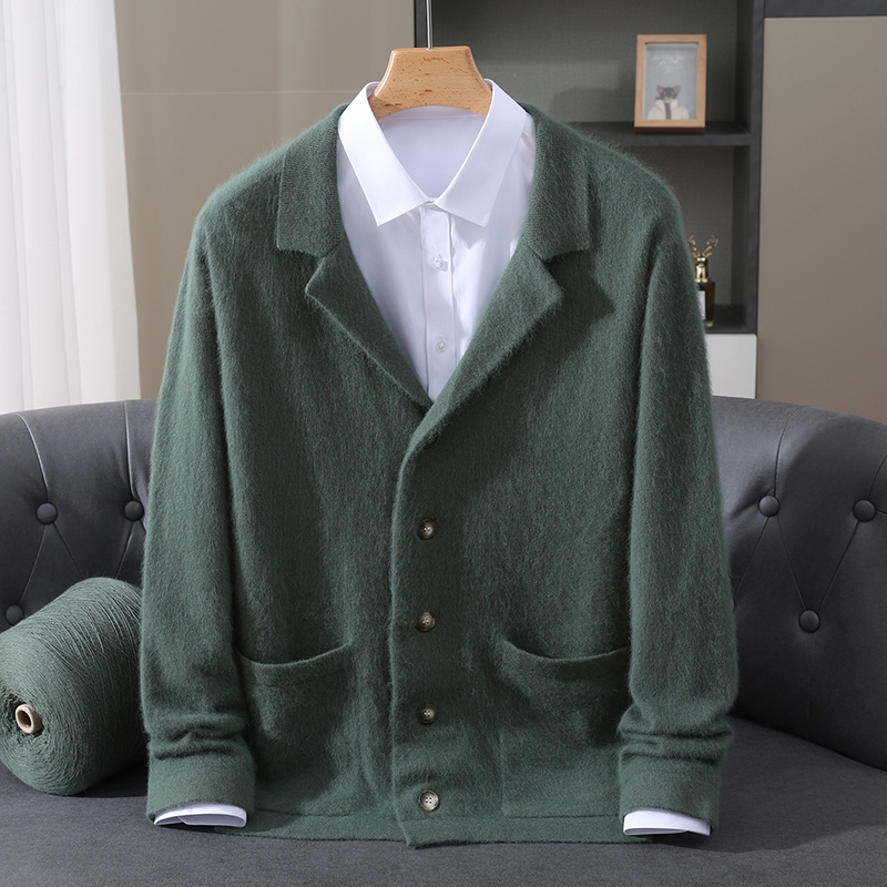 Novo cardigan de lã de vison m - Wool Coat Peacoat avaliação e preço