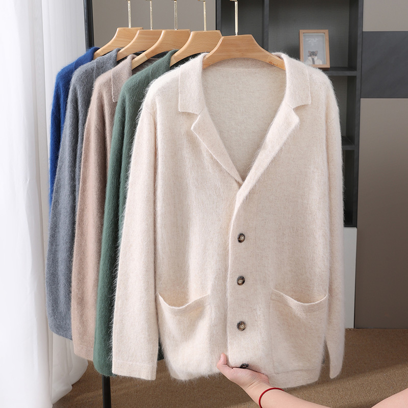 Novo cardigan de lã de vison m - Wool Coat Peacoat avaliação e preço