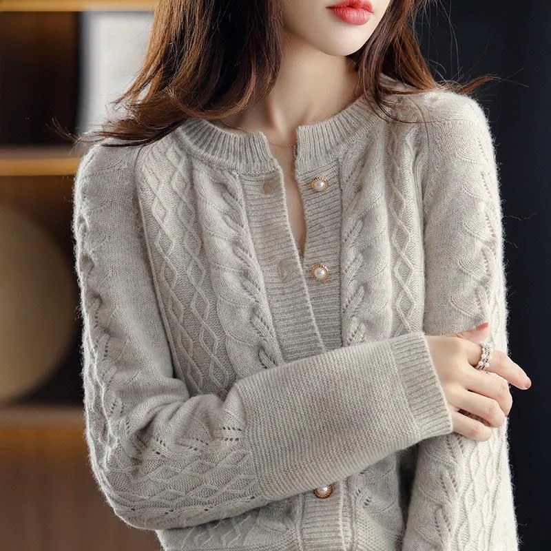 Cardigã de Tricô Vintage Femin - Wool Coat Peacoat avaliação e preço