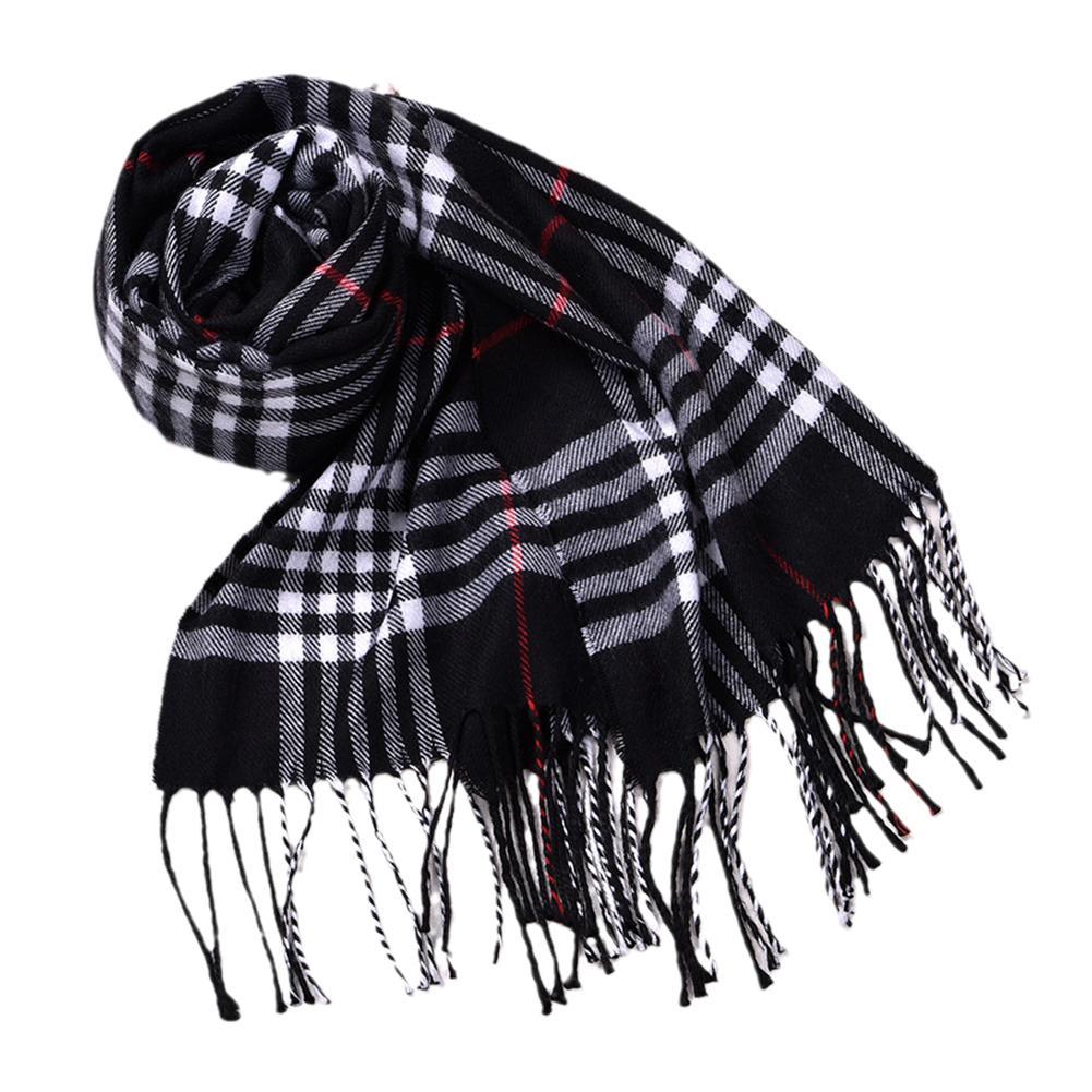 Lenços de inverno estilo britâ - Wool Scarf Men avaliação e preço