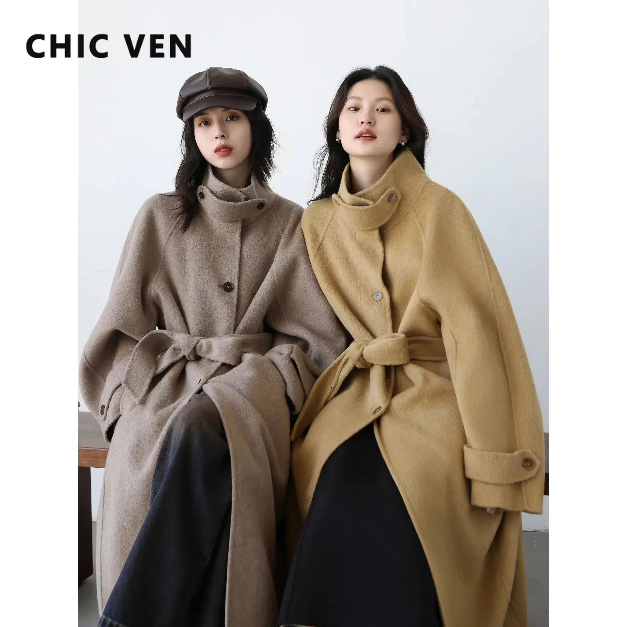 Chique ven coreano feminino ca - Wool Coat Peacoat avaliação e preço