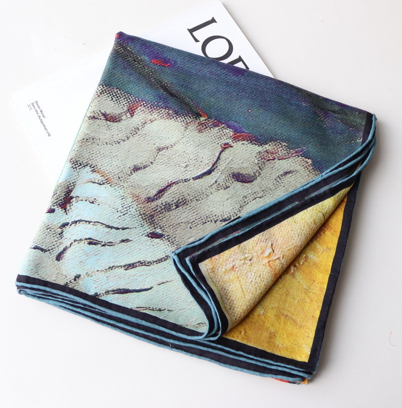 Lenço Elegante 30% Seda 70% Lã - Shawl Wrap Winter avaliação e preço
