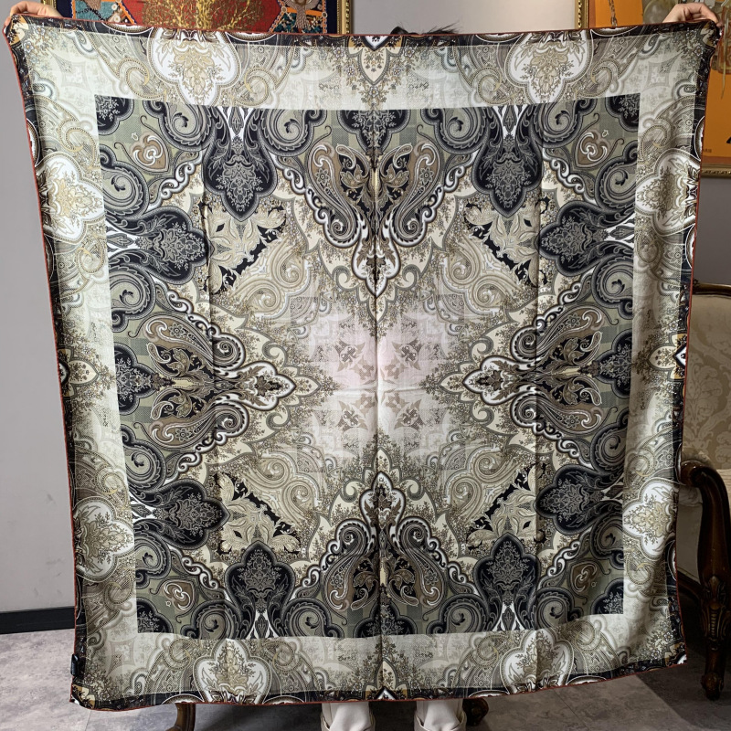 Novo Cachecol de Luxo 30% Seda - Shawl Wrap Winter avaliação e preço