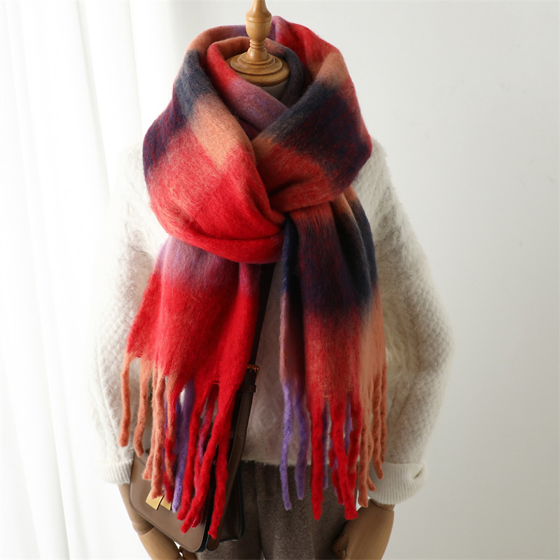 Novo Cachecol Xadrez de Outono - Wool Scarf Men avaliação e preço